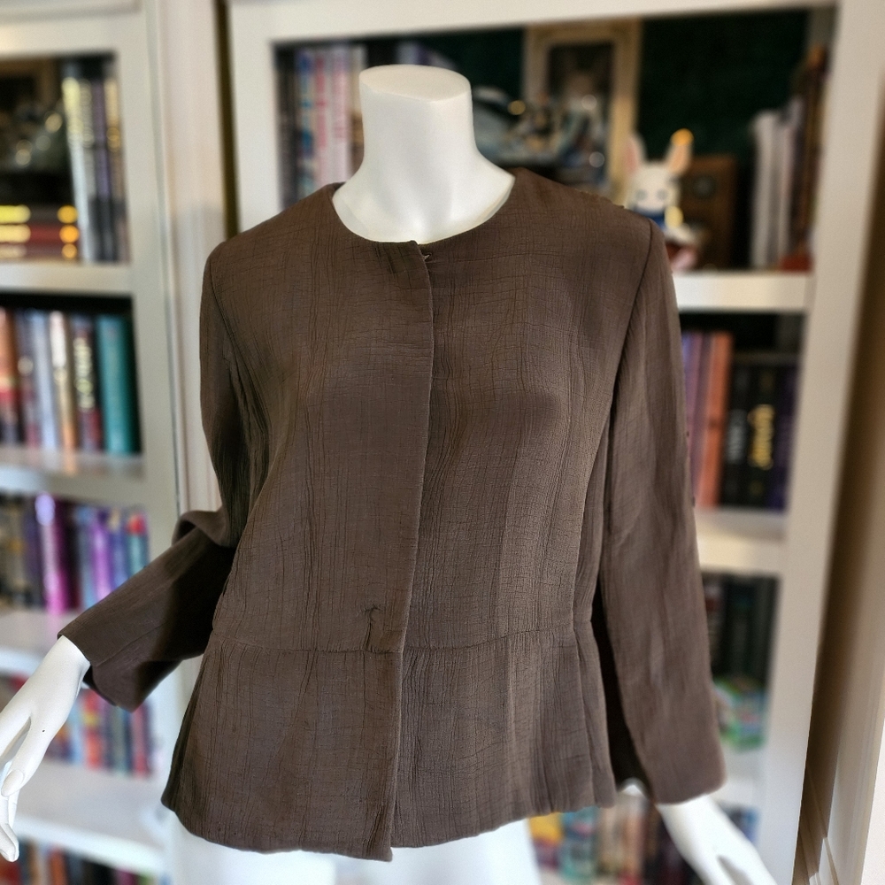 Eileen Fisher Silk Blend Cardigan Jacket